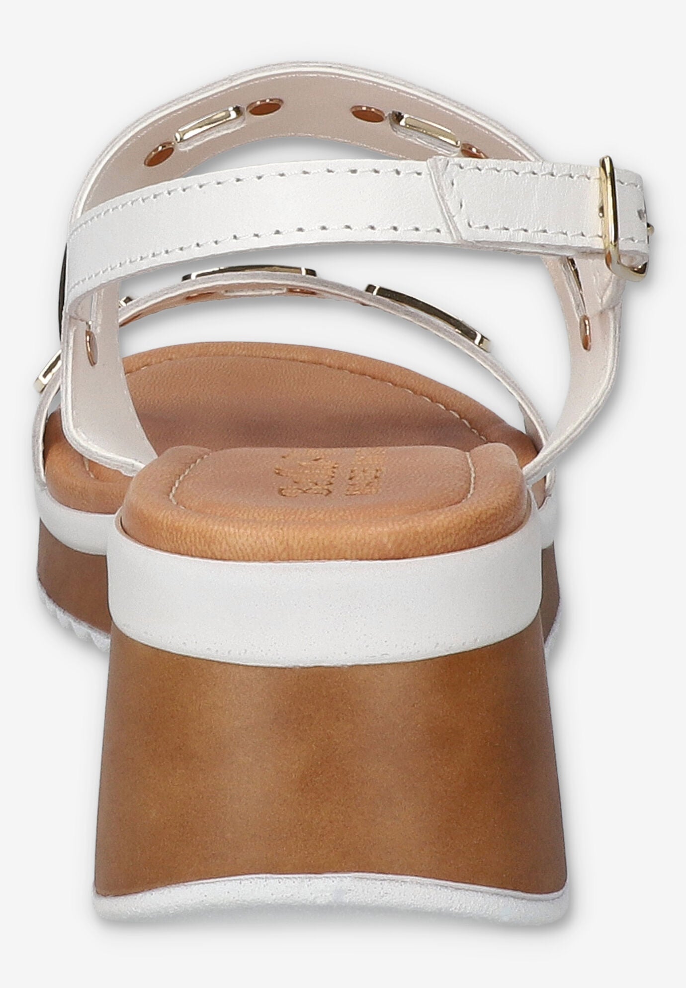 Vic-Italy Wedge Sandal, WHITE LEATHER, alternate image number 3