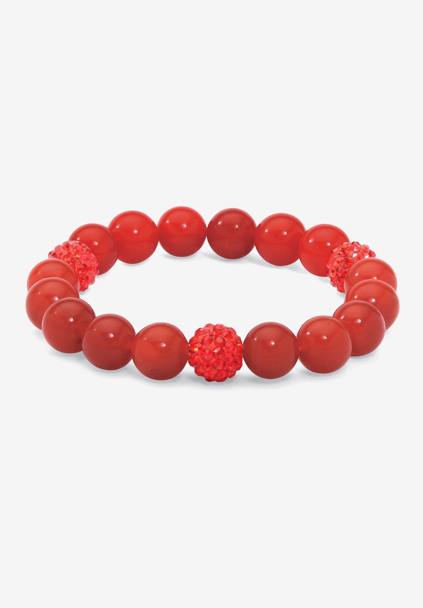 Simulated Birthstones Agate Stretch Bracelet 8 inches, JULY, hi-res image number 0