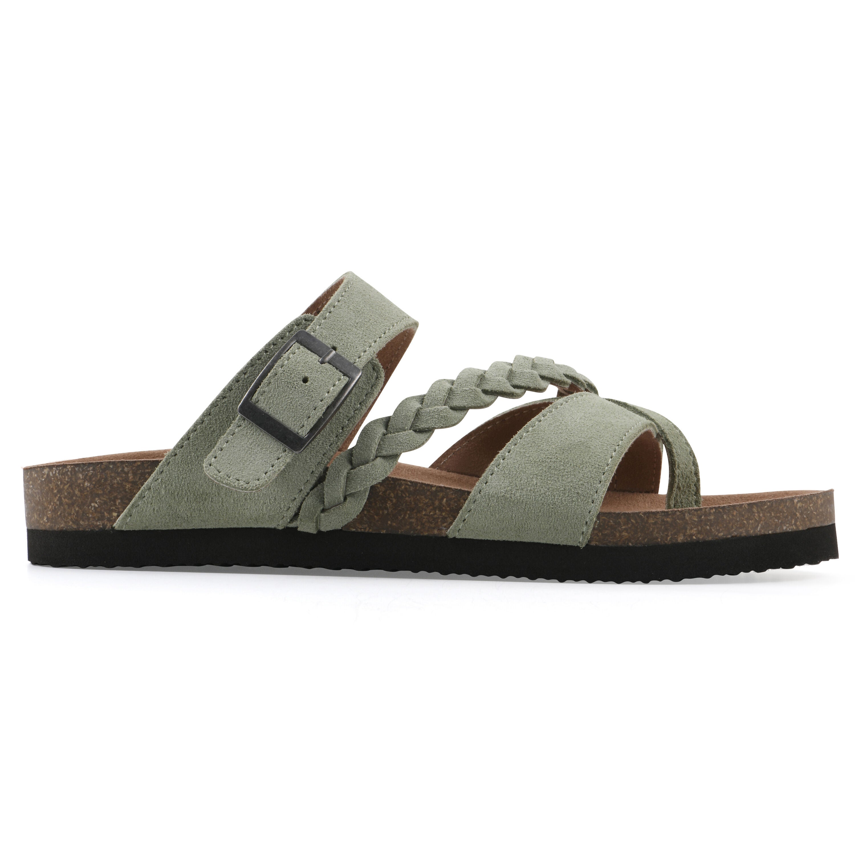 Hazy Footbeds Sandal, SAGE GREEN SUEDE, alternate image number 2