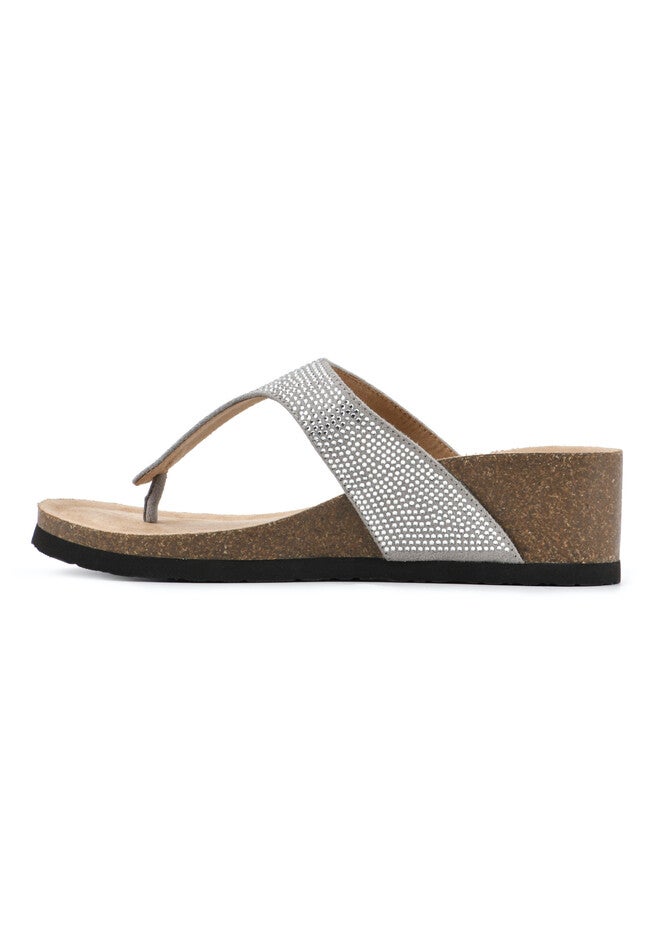 White Mountain Action Cork Wedge Sandal, , alternate image number null