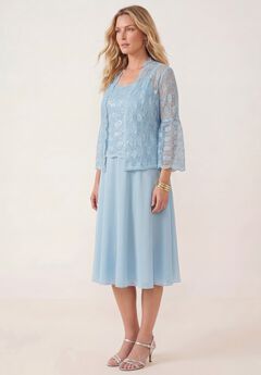 Glitter & Lace Jacket Dress Set