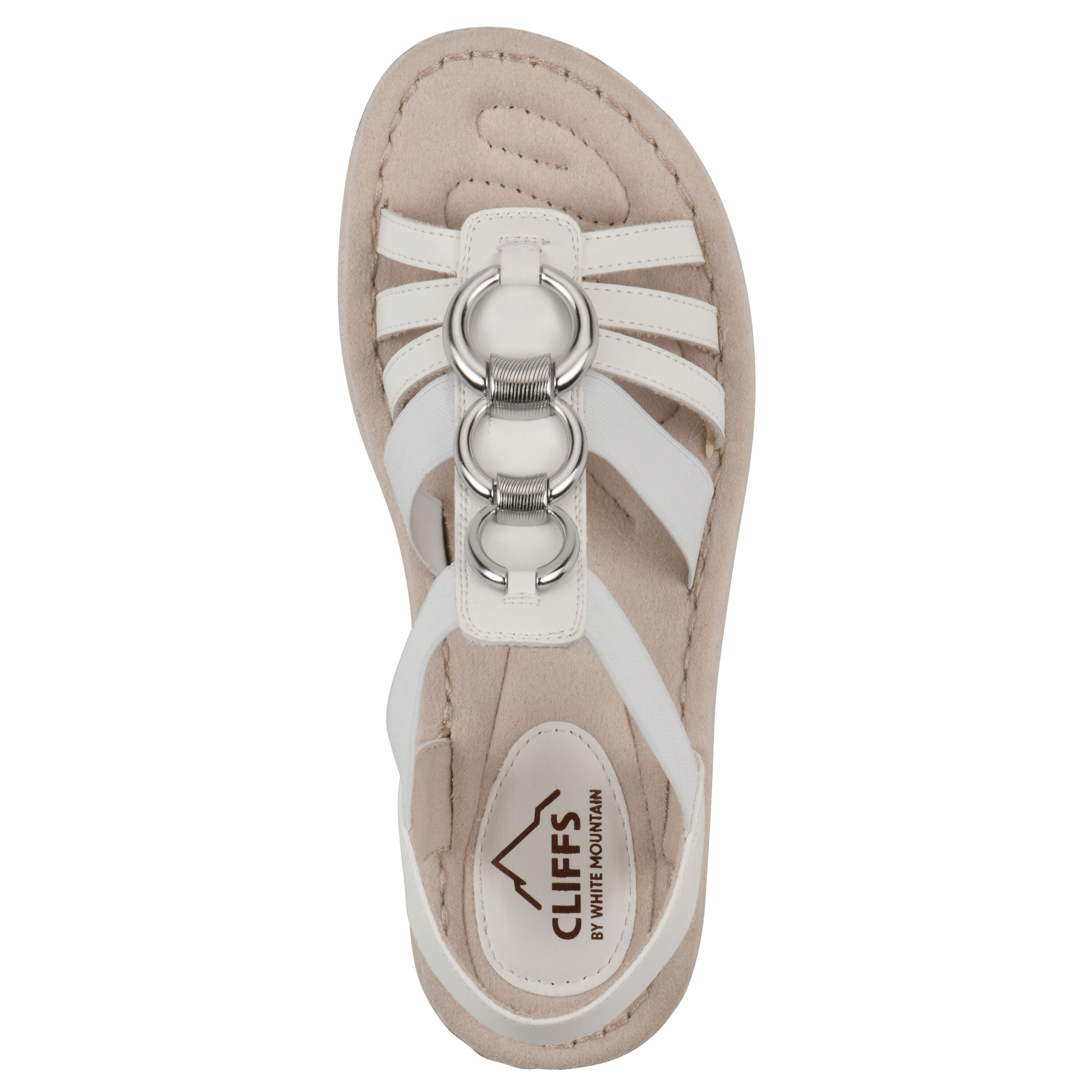 Caselyn Wedge Sandal, WHITE NUBUCK, alternate image number 4