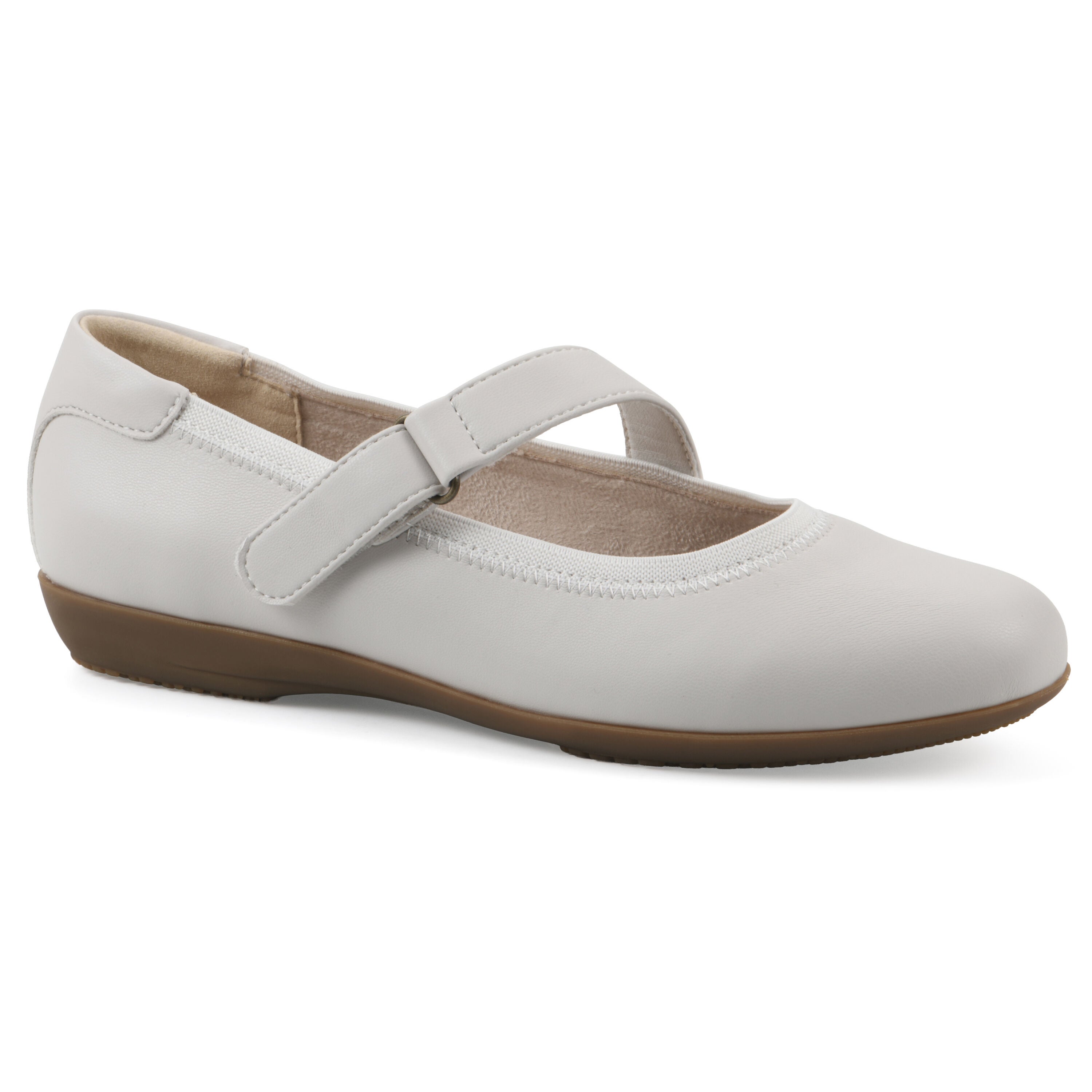 Carwen Ballet Flat, OFF WHITE SMOOTH, hi-res image number 0