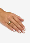 Oval-Cut Opal Scroll Ring In Antiqued Gold-Plated, , alternate image number null