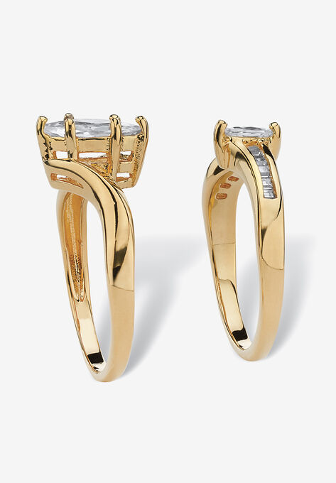 Gold-Plated Bridal Ring Set, , on-hover image number null