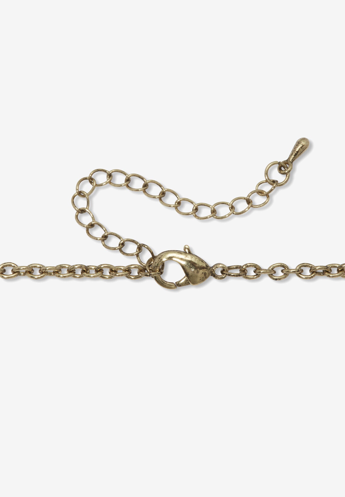 Antiqued Goldtone Sun Moon Stars Magnifying Glass Pendant Necklace 18-Inch, , on-hover image number 1