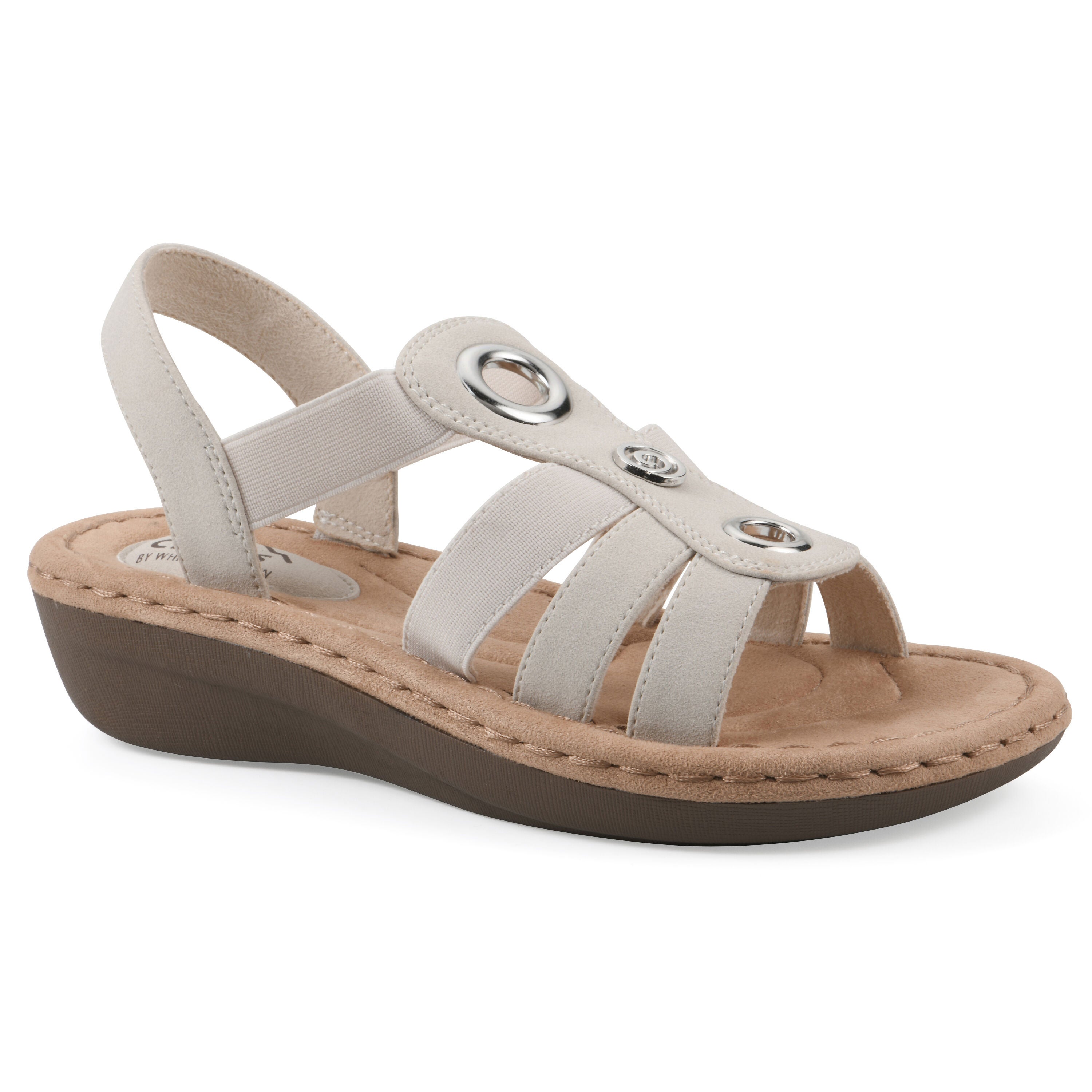 Casimir Mini Wedge Sandal, WHITE SMOOTH, hi-res image number 0
