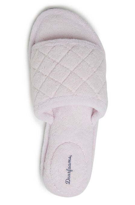 Beatrice Quilted Terry Slide Slipper, , alternate image number null