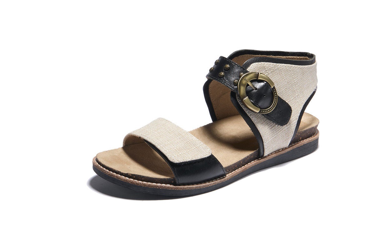 Bari Cork Bottom Sandal, BLACK, hi-res image number 0