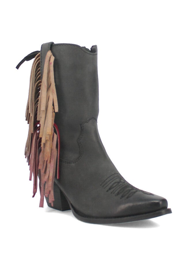 Fringe Benefits Mid Calf Boot, BLACK, hi-res image number 0