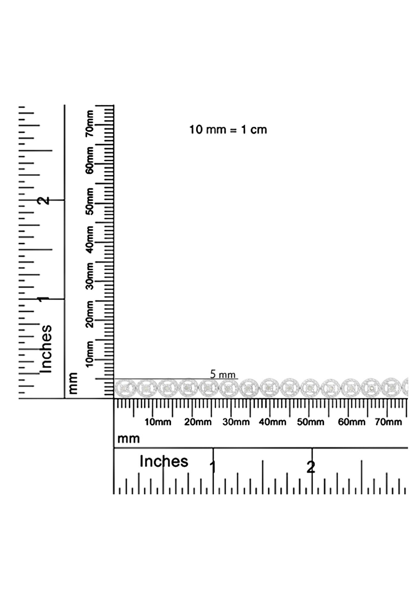Sterling Silver Diamond Nested Circle Miracle Set Open Wheel Fashion Link Bracelet, , alternate image number 6