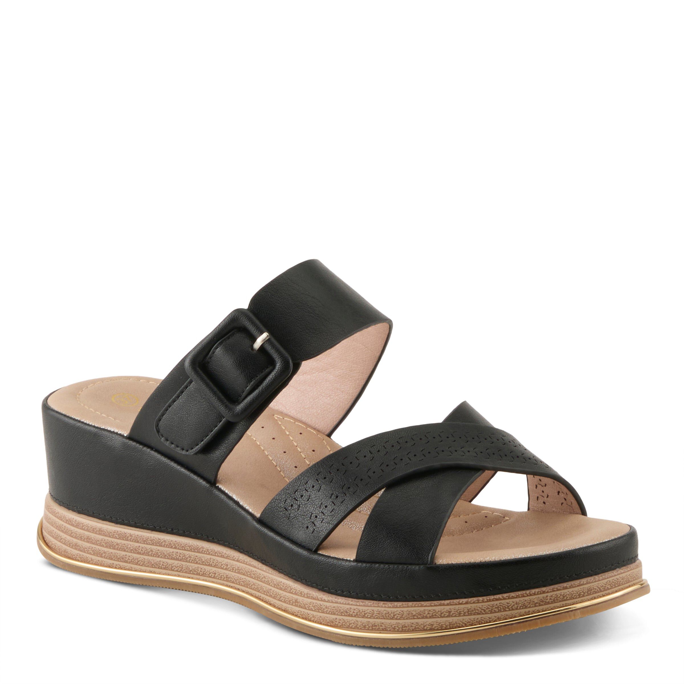Cattaneo Wedge Sandal, BLACK, hi-res image number 0