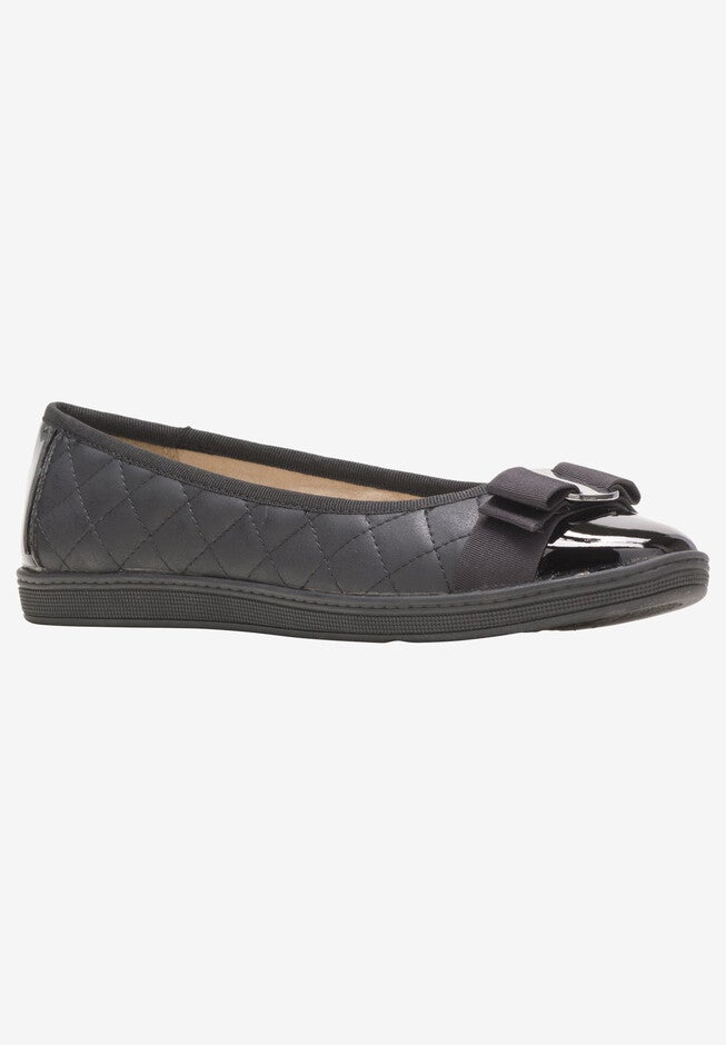 Faeth Flats by Soft Style, BLACK LEATHER, hi-res image number null