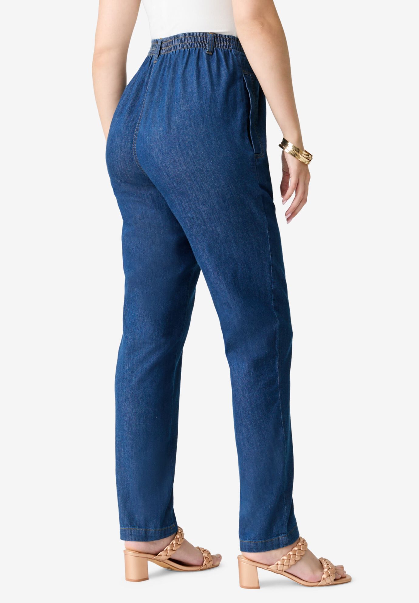 Plus Size Easy-Wear Straight Leg Jean, MEDIUM WASH, alternate image number 2