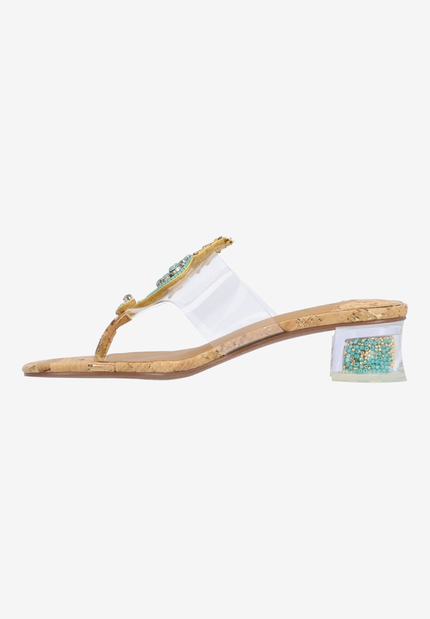 Seehorse Thong Sandal, CLEAR NATURAL GOLD, alternate image number 5