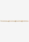 Goldtone Caranvan of Lucky Elelphants Ankle Bracelet 10", , alternate image number null