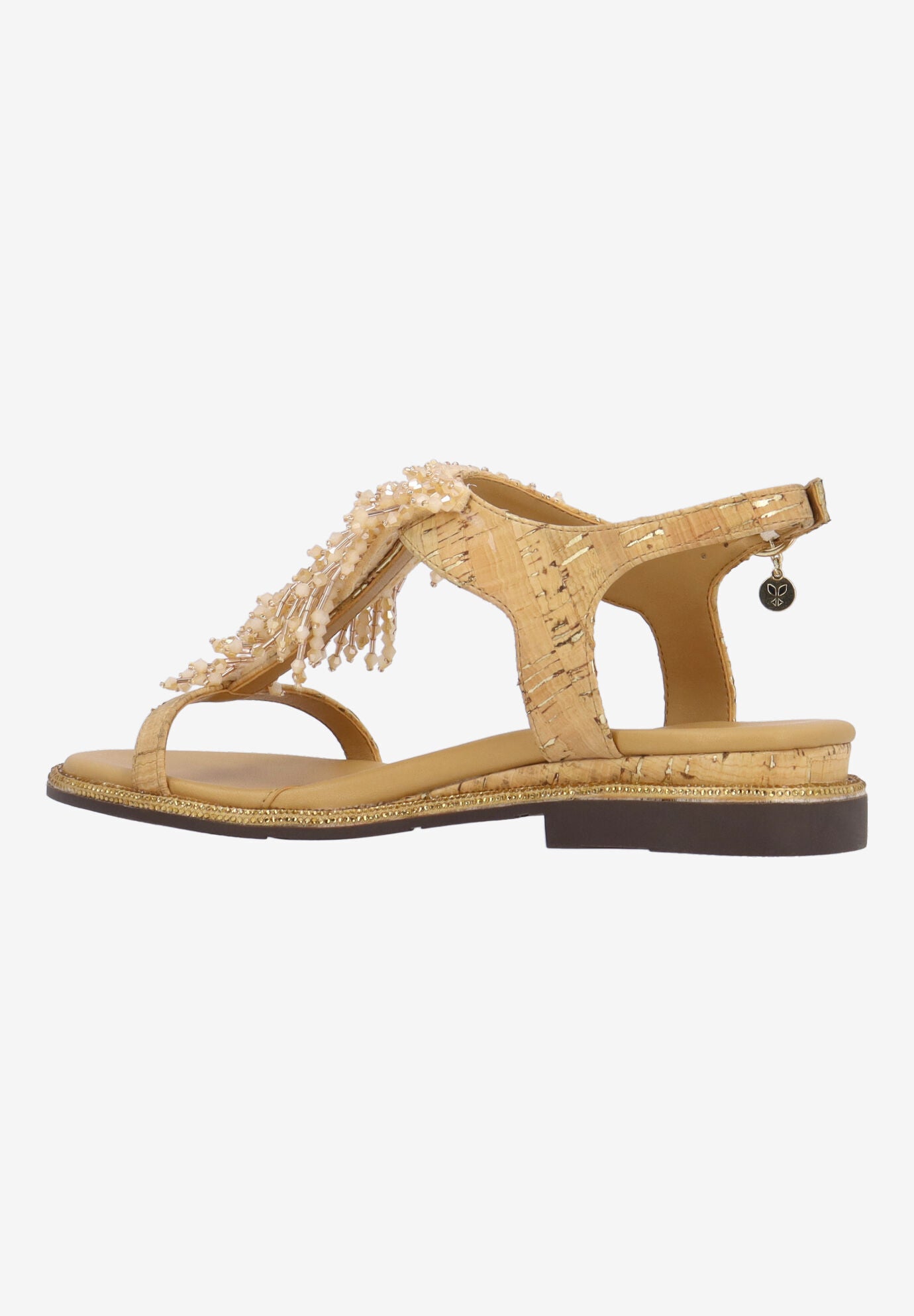 Lunaria Slingback Sandal, NATURAL GOLD, alternate image number 5