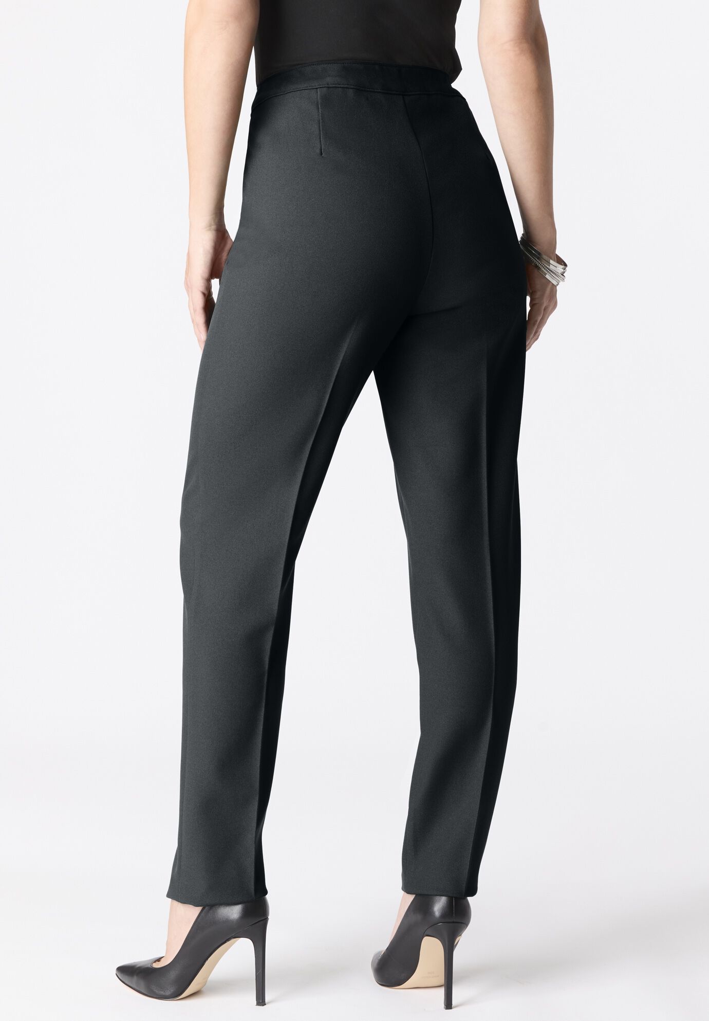 Plus Size Classic Bend Over® Pant, BLACK, on-hover image number 1