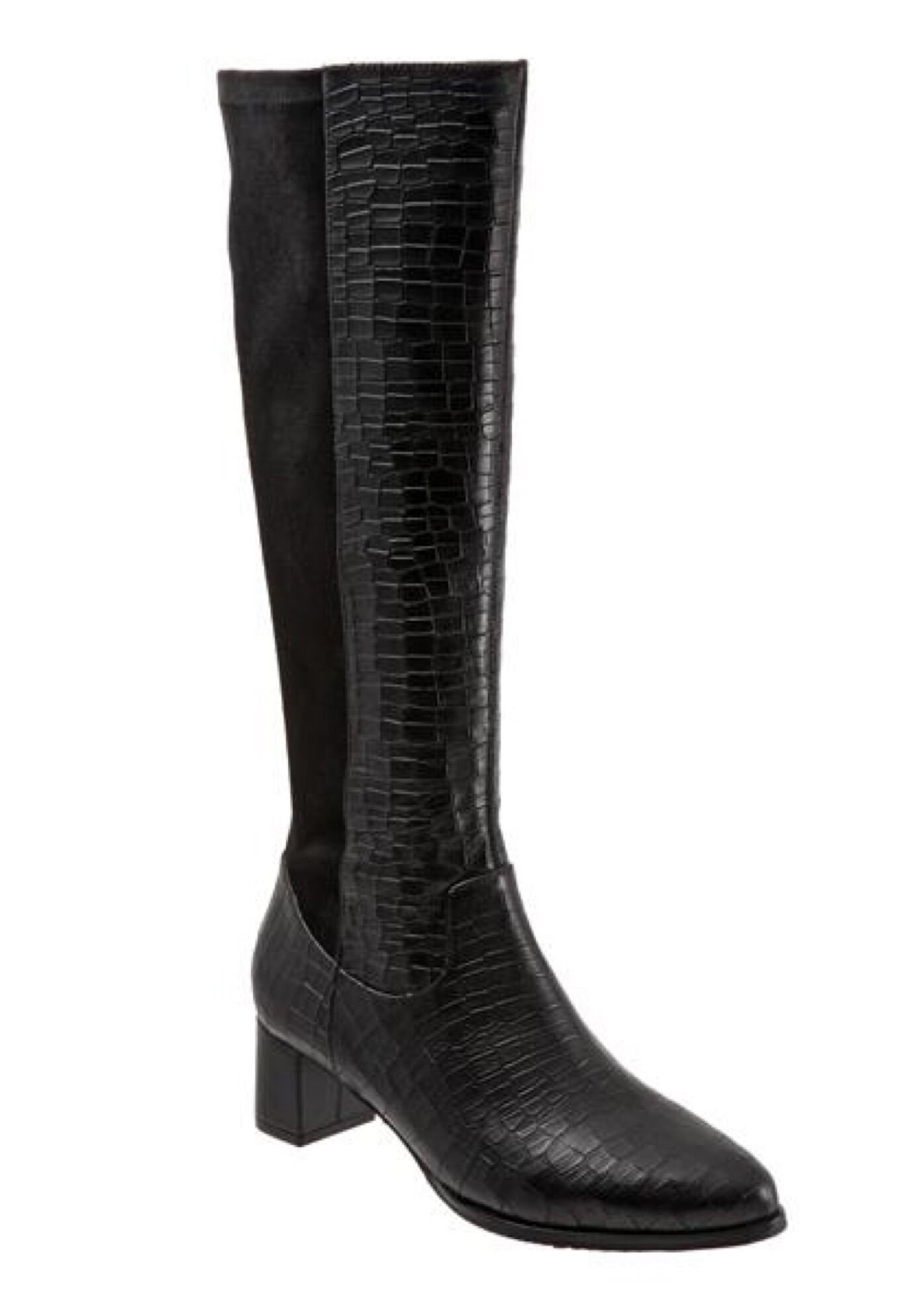 Kirby Wc Wide Calf Boot, BLACK CROCO, hi-res image number 0