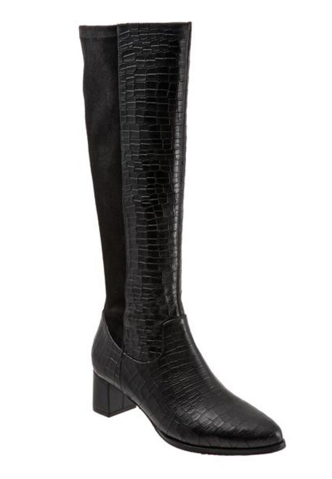 Kirby Wc Wide Calf Boot, BLACK CROCO, hi-res image number 0