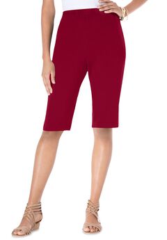Plus Size Soft Knit Pull-on Bermuda Short