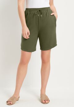 Plus Size Green Shorts for Women