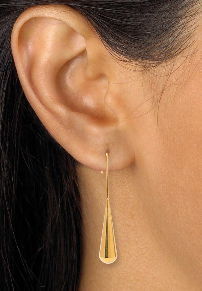 Yellow Gold Ion-Plated Stainless Steel Hoop Earrings, 3-Pair Set, , alternate image number null