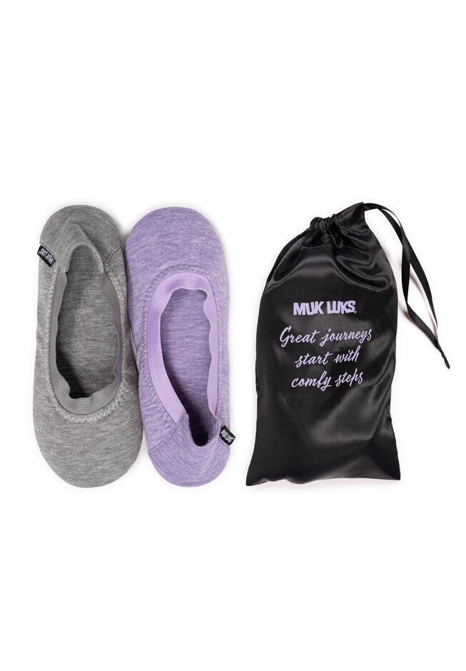 Women'S 2 Pair Travel Ballerina Slippers Set, , alternate image number null
