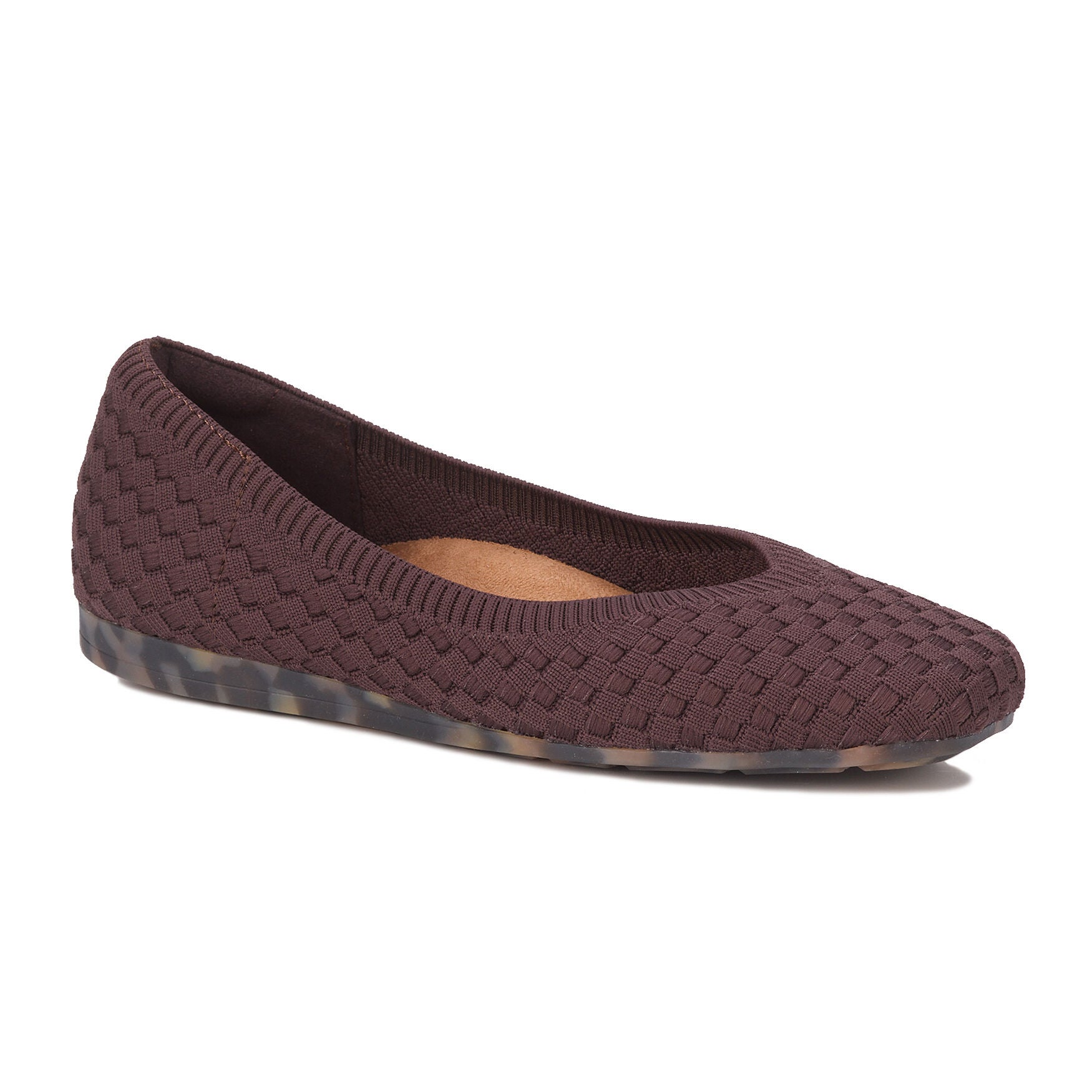 Niki Stretch Knit Flat, BROWN, hi-res image number 0