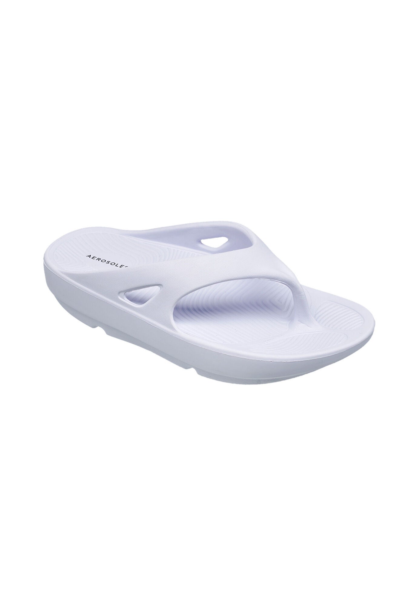 Vegan Marie Thong Sandal with Cushioned Footbed White Catherines