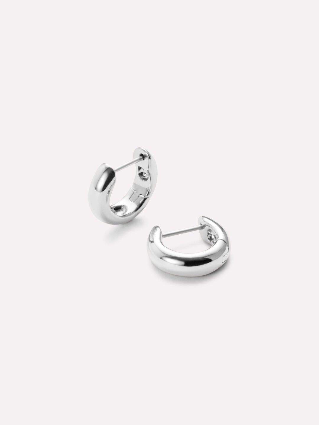 Giulia Bold Huggie Hoops, SILVER, hi-res image number 0