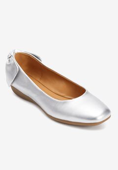 Silver Ballet Flats for Women