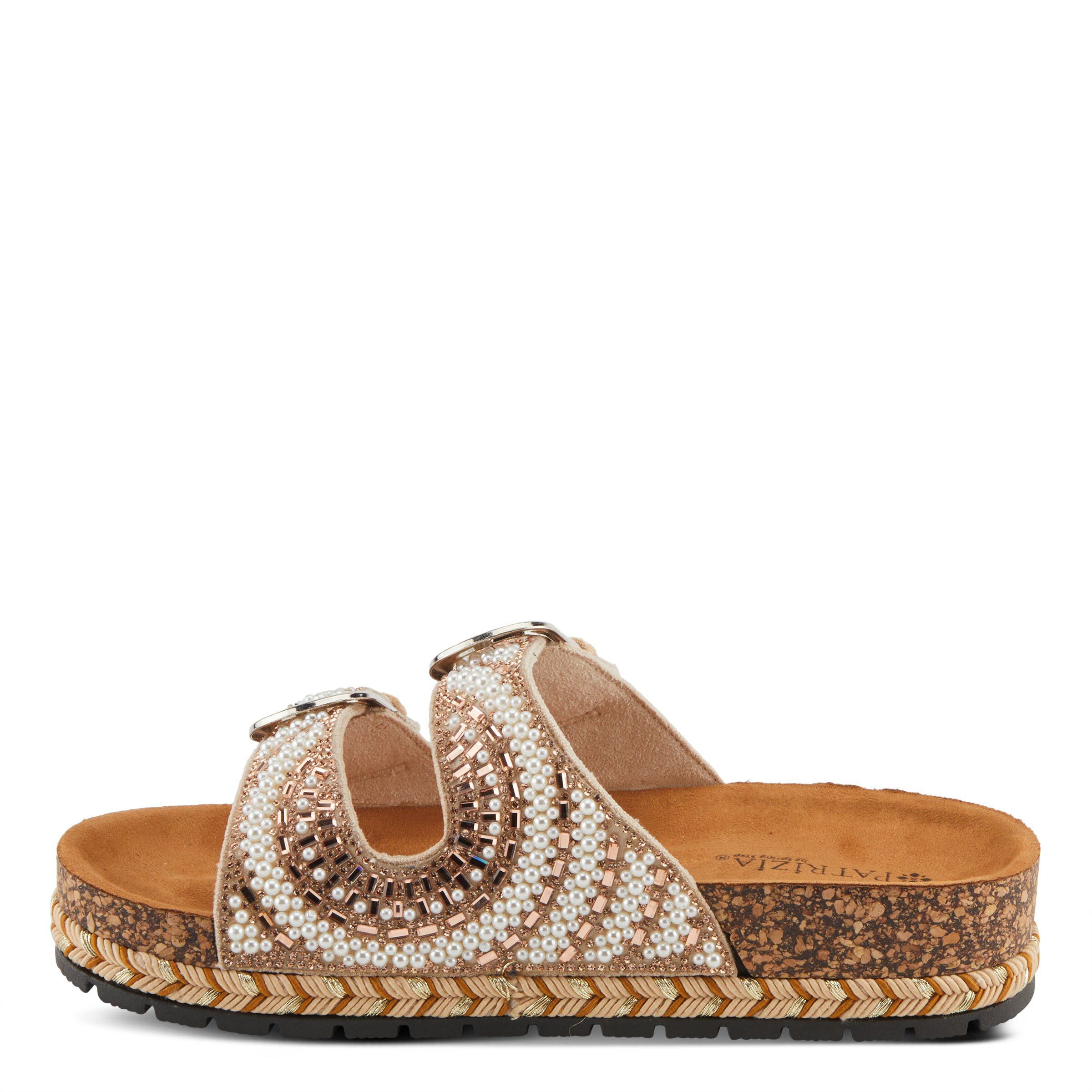 Pearline Slides Sandal, ROSE GOLD, alternate image number 2
