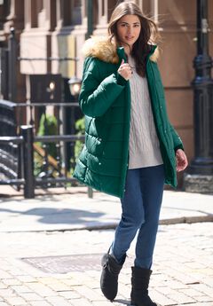 Plus Size Classic Length Puffer Coat