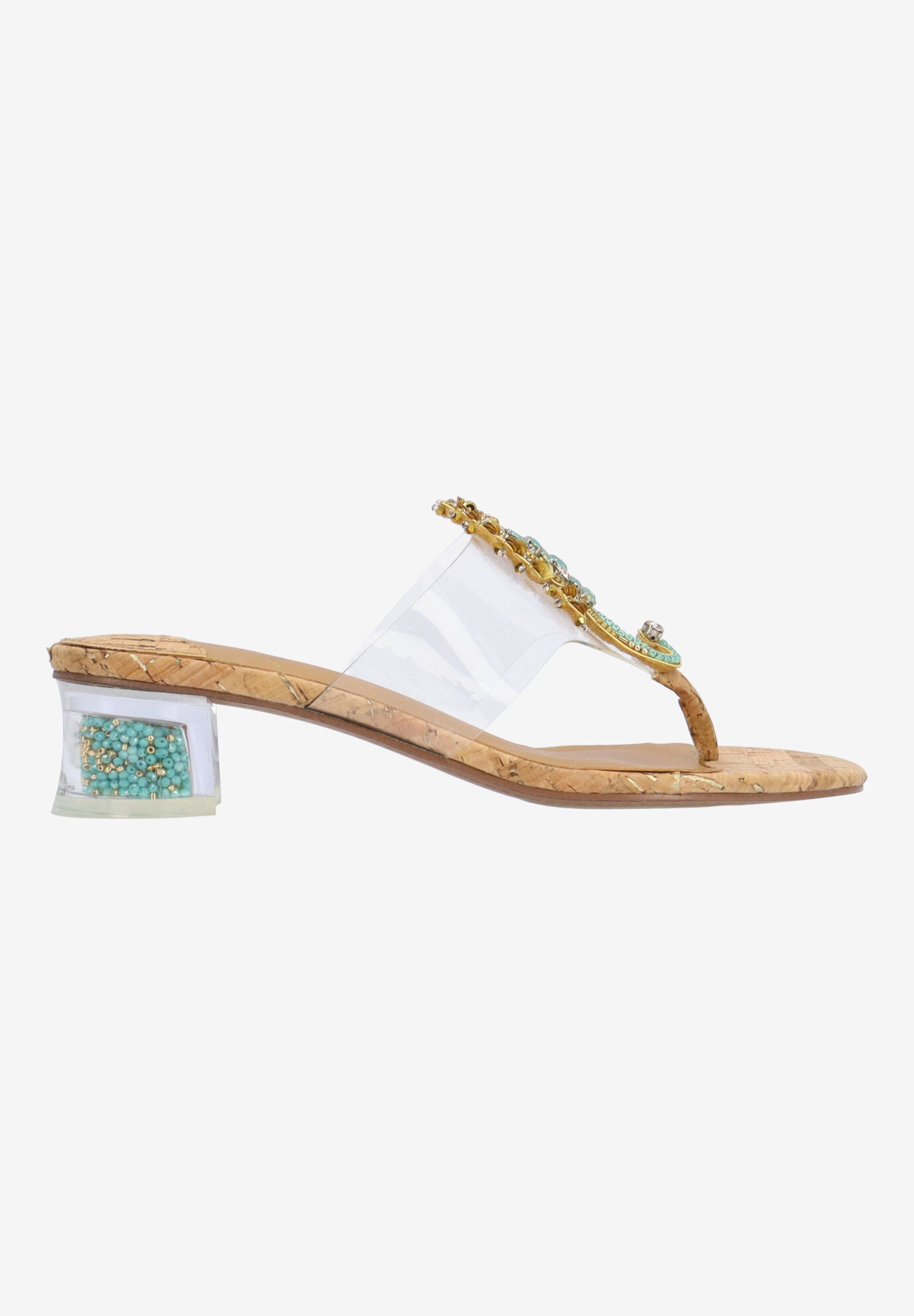 Seehorse Thong Sandal, CLEAR NATURAL GOLD, alternate image number 4