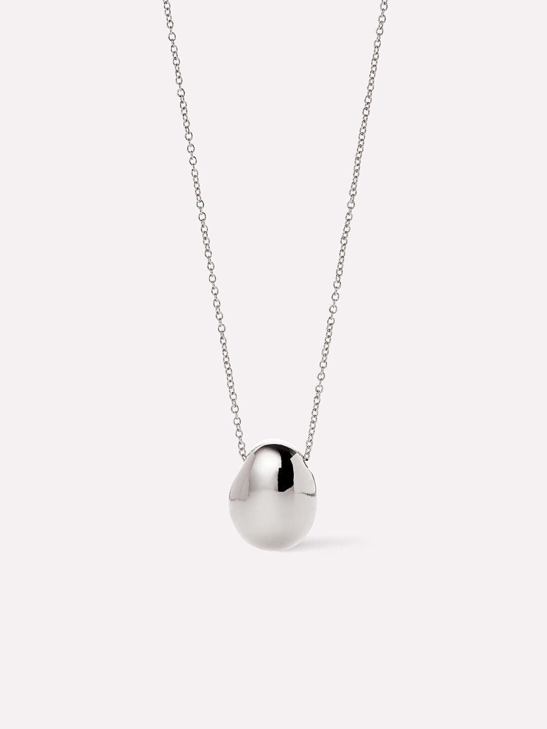 Pebble Mini Pendant Necklace, SILVER, hi-res image number 0