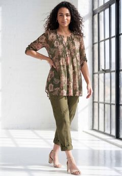 Plus Size Peplum Tops With Sleeves