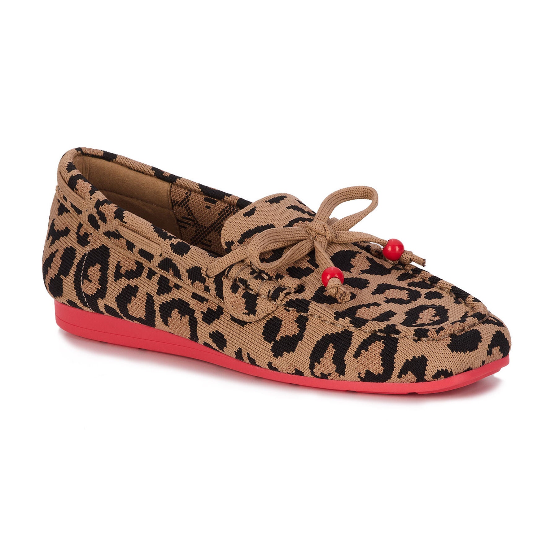 Neve Flat Knit Moccasin, LEOPARD PRINT KNIT, alternate image number 7