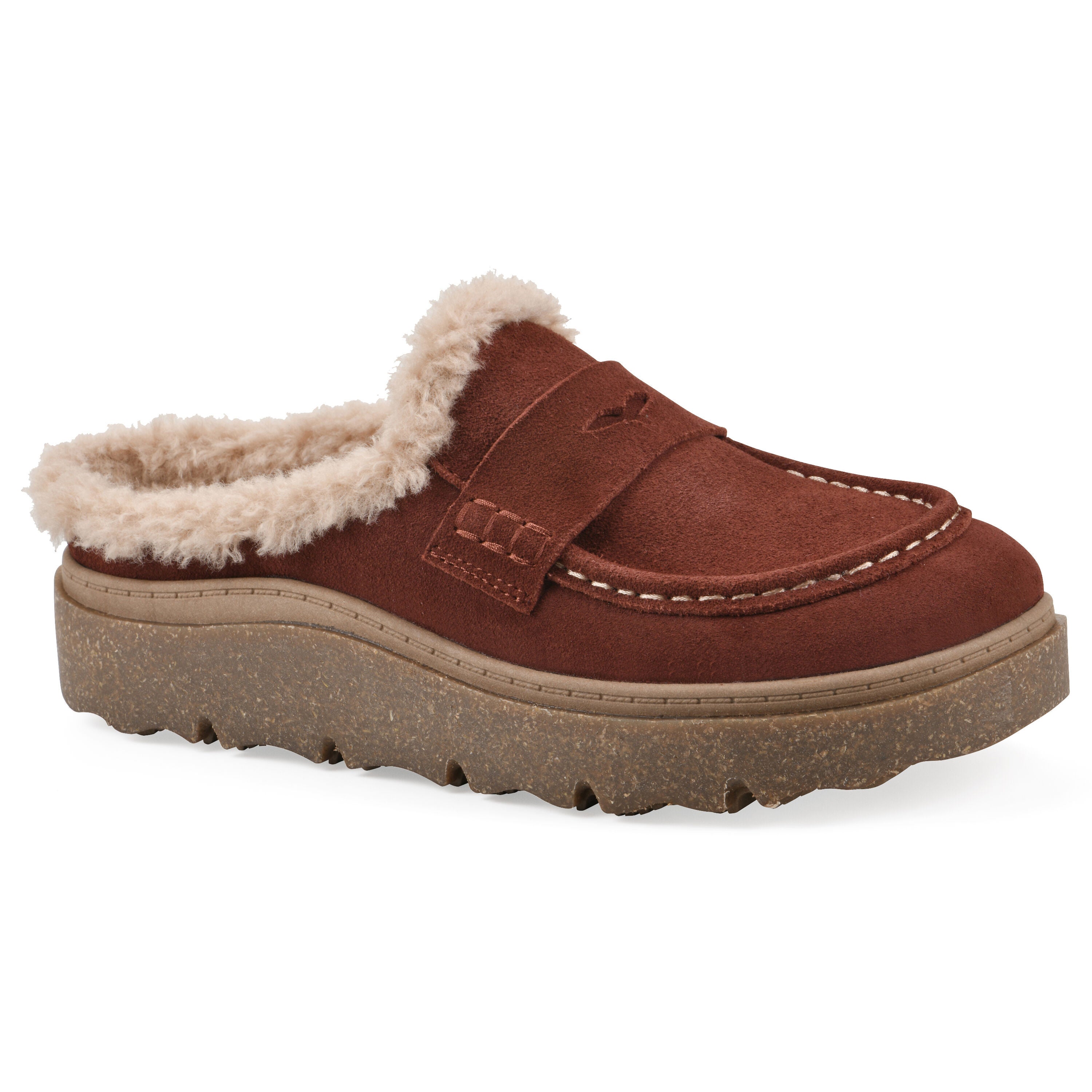 Vayva Platform Clog, RUST SUEDE, hi-res image number 0