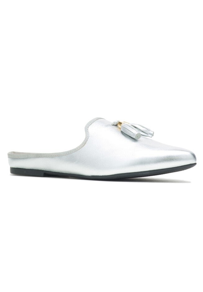 Sadie Tassel Mule , SILVER METALLIC LEATHER, hi-res image number null