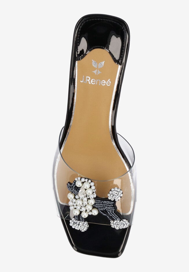 Pewdle Slip-On Sandal, CLEAR BLACK, alternate image number null