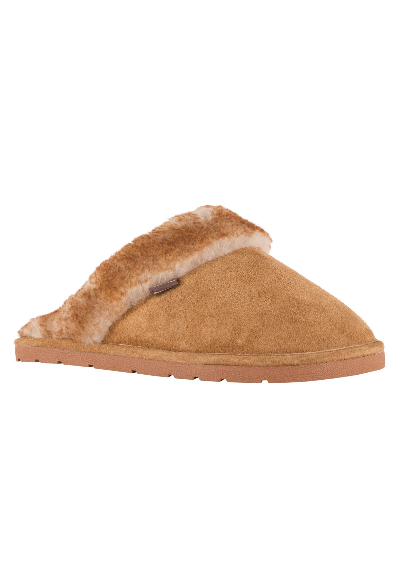 Ladies Scuff Slippers, CHESTNUT, hi-res image number 0