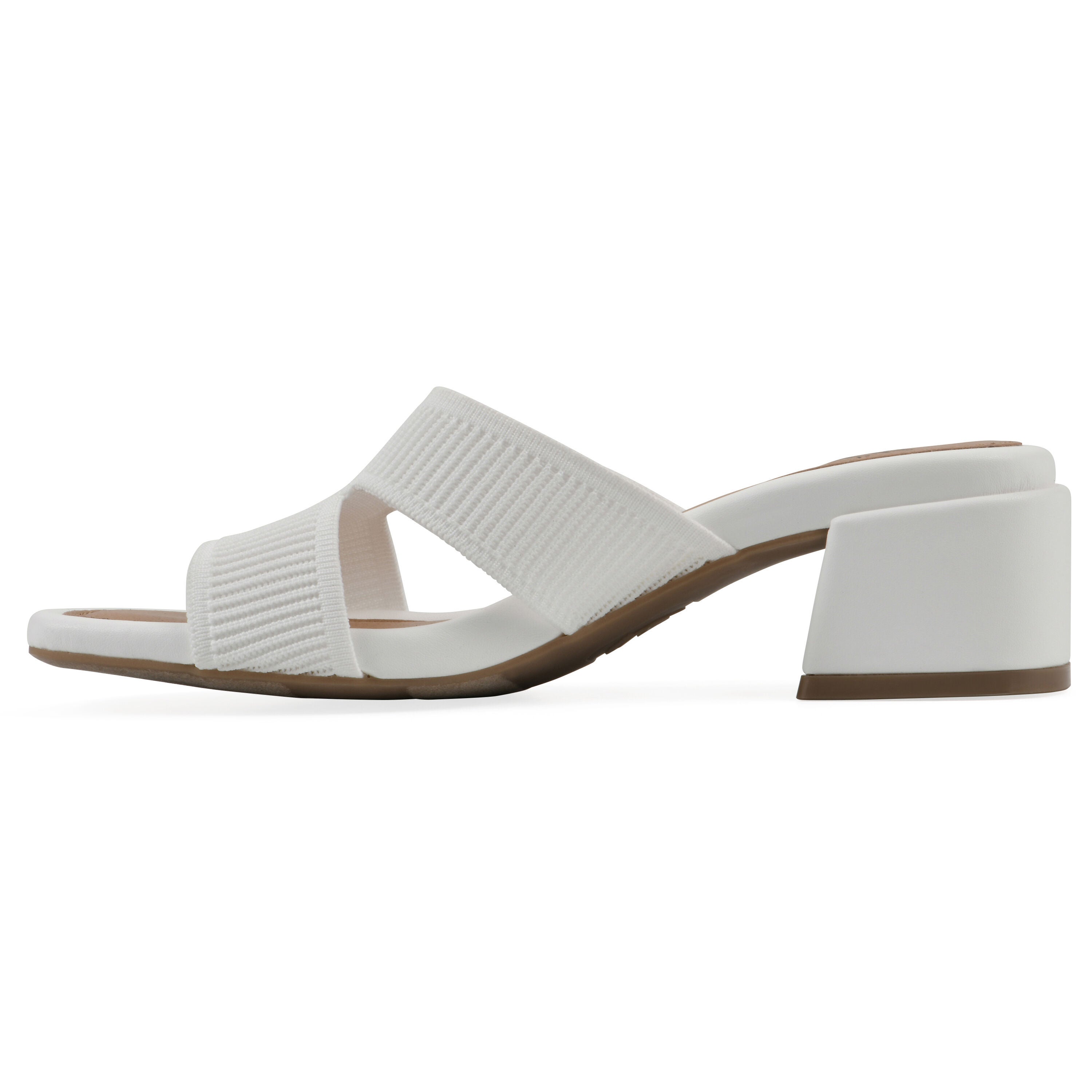 Milled Heeled Sandal, WHITE FABRIC, alternate image number 3