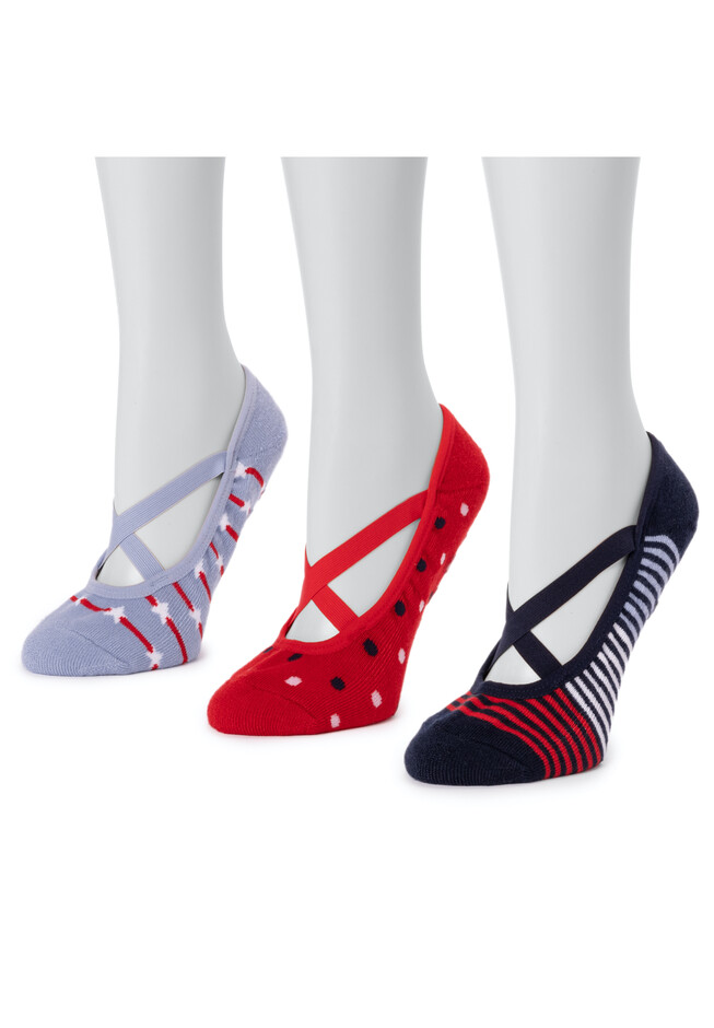 6 Pair Pack Strappy Ballerina Socks