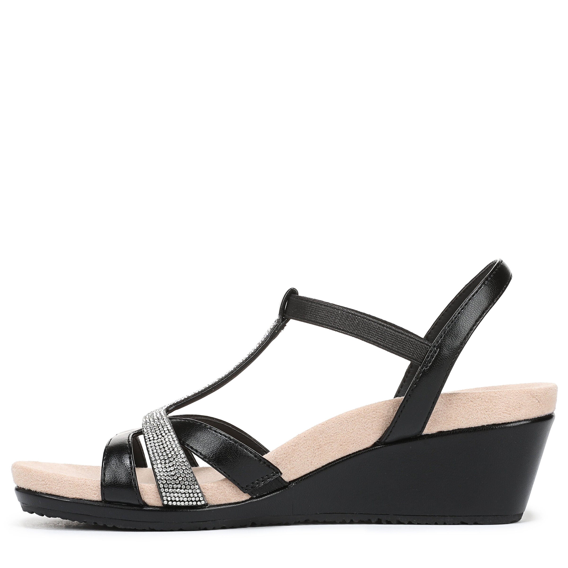 Mimosa Wedge Sandal, BLACK, alternate image number 5