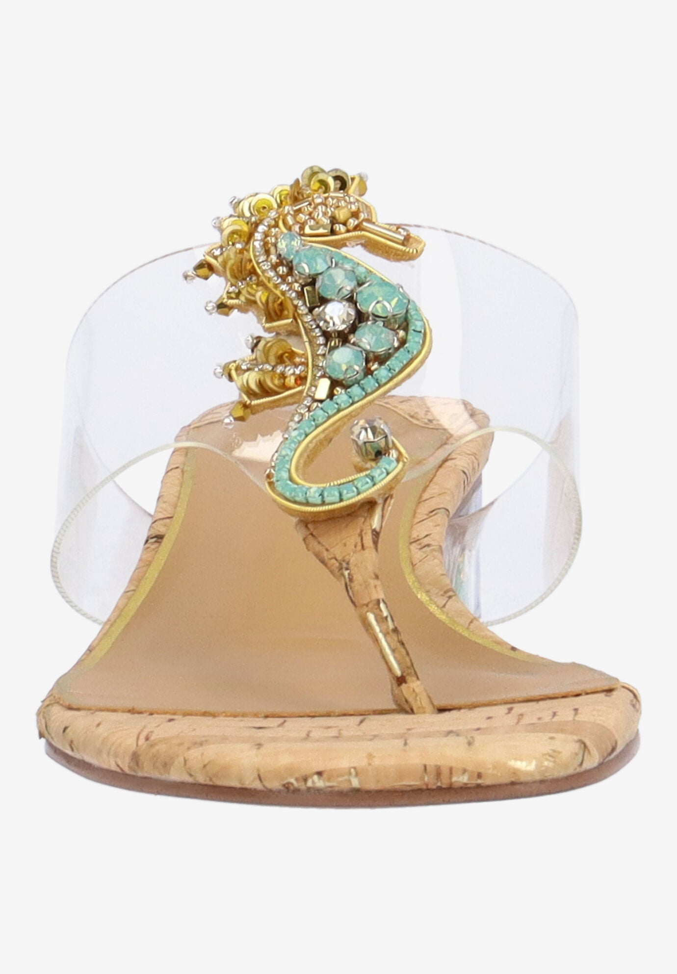 Seehorse Thong Sandal, CLEAR NATURAL GOLD, alternate image number 3