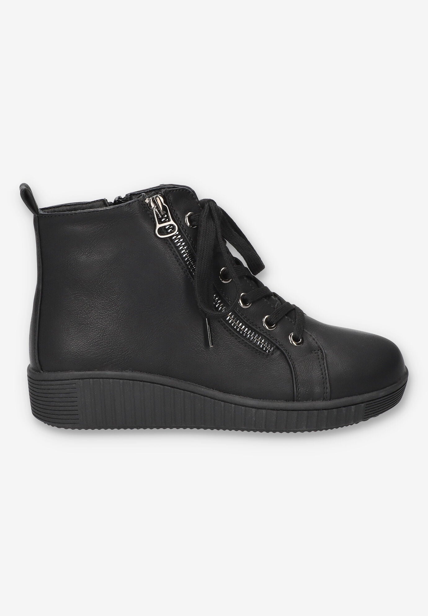 Hollyann Slip-Resistant Ankle Boot, BLACK BURNISHED, alternate image number 2