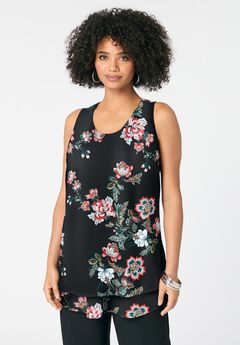 Double-Layer Georgette Tank Top