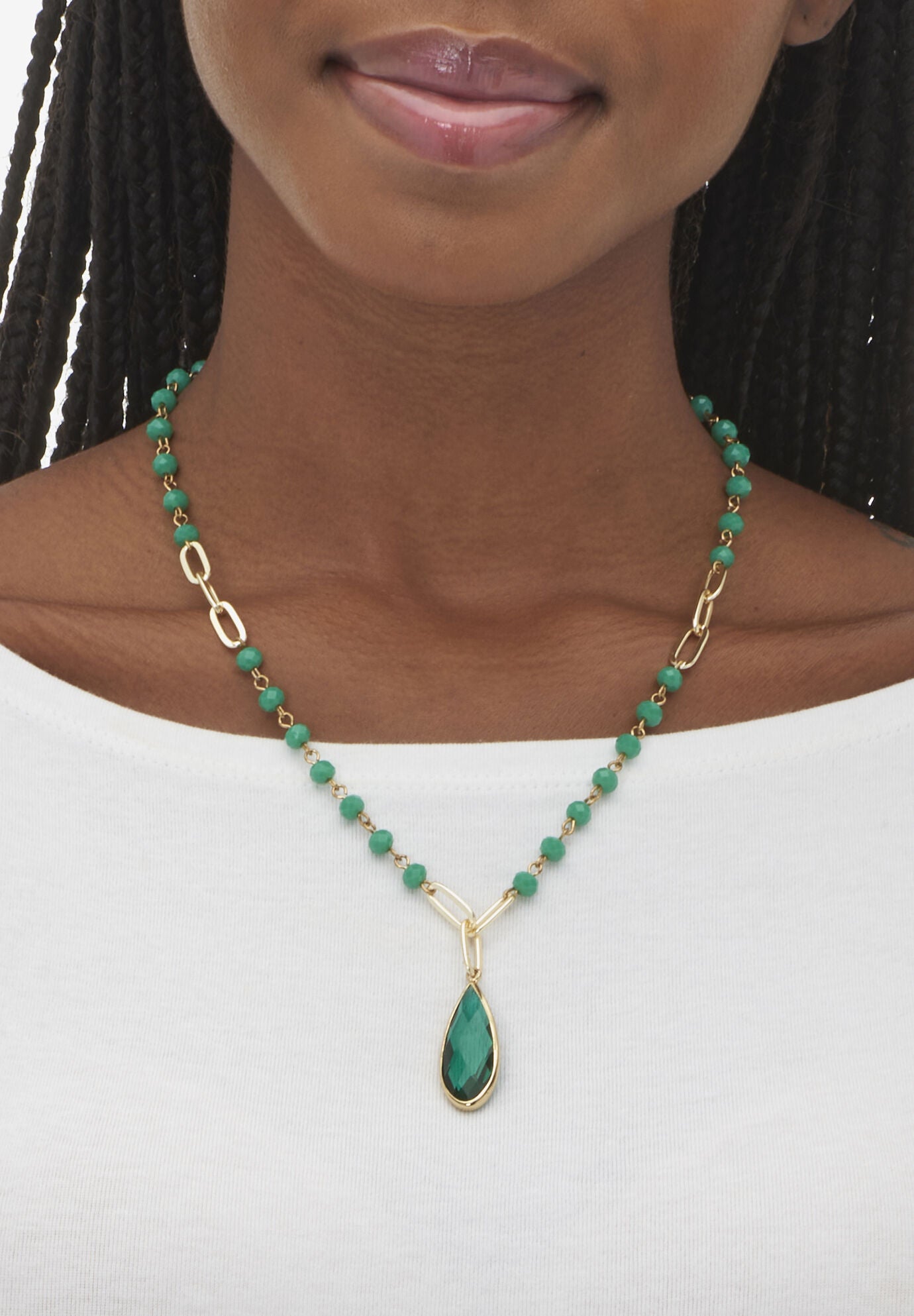 Blue Crystal Goldtone Vintage-Inspired Jewelry Set, , alternate image number 2