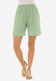 Plus Size Soft Knit Pull-On Short